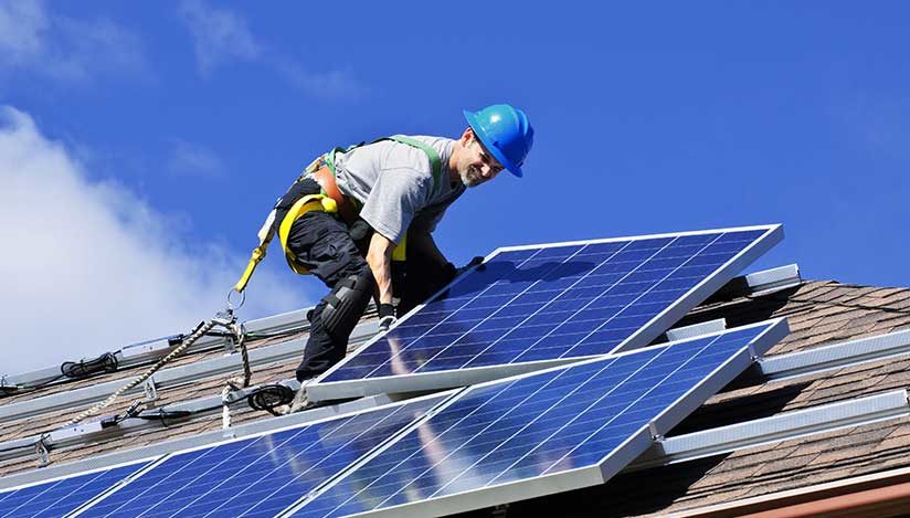 Home solar panel installation process