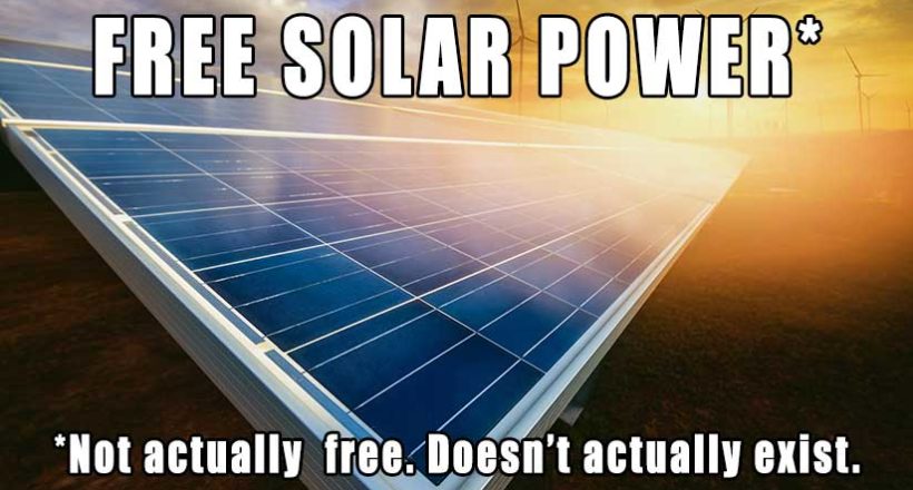 Free Solar Power Doesn't Exist