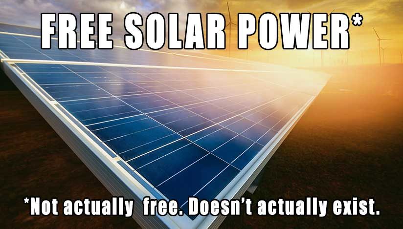 Free Solar Power Doesn't Exist